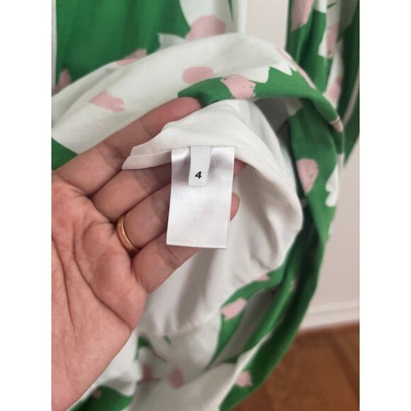 B39 Monse Floral Wrap Shirt Dress Womens 4 Art Gallerycore Runway Statement Chic - Picture 11 of 11